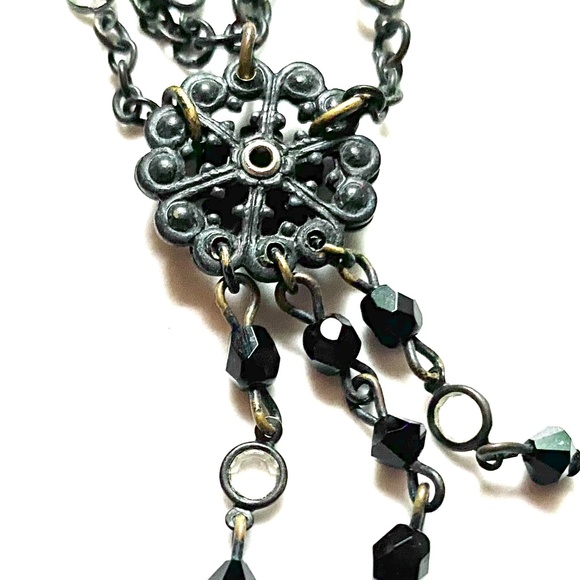 Miriam Haskell Signed Unique Victorian Inspired Chandelier Necklace - Picture 6 of 6